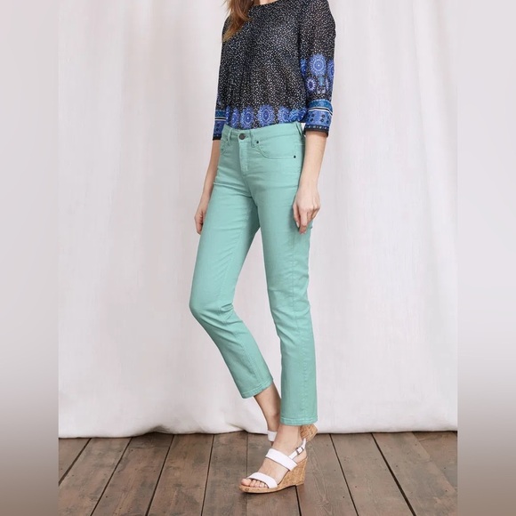 Boden Turquoise Cambridge Ankle Skimmer Pants Size US 6 - Picture 1 of 7